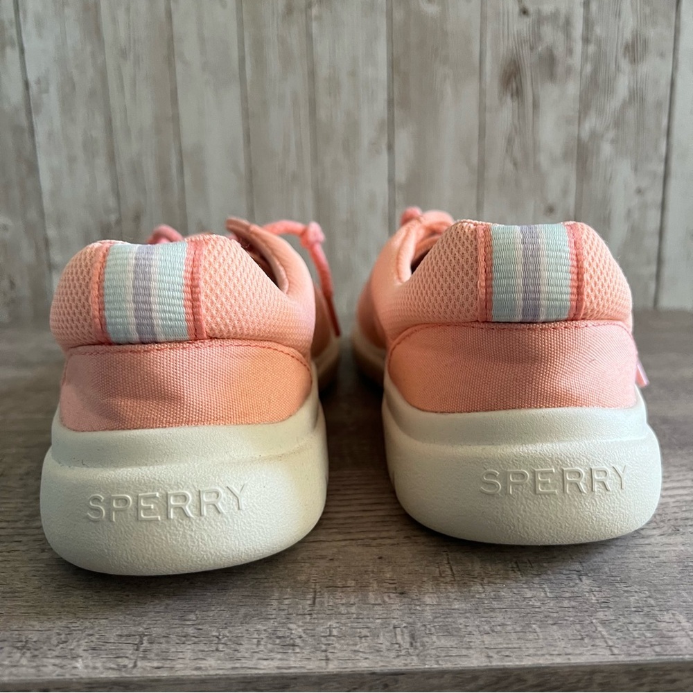 Sperry Captians Moc Seacycled Peach Coral Sneakers Womens 6.5 - Picture 4 of 6